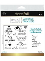 iCraft Deco Foil Adhesive Transfers, Love Is