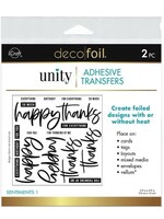 iCraft Deco Foil Adhesive Transfers, Sentiments 1