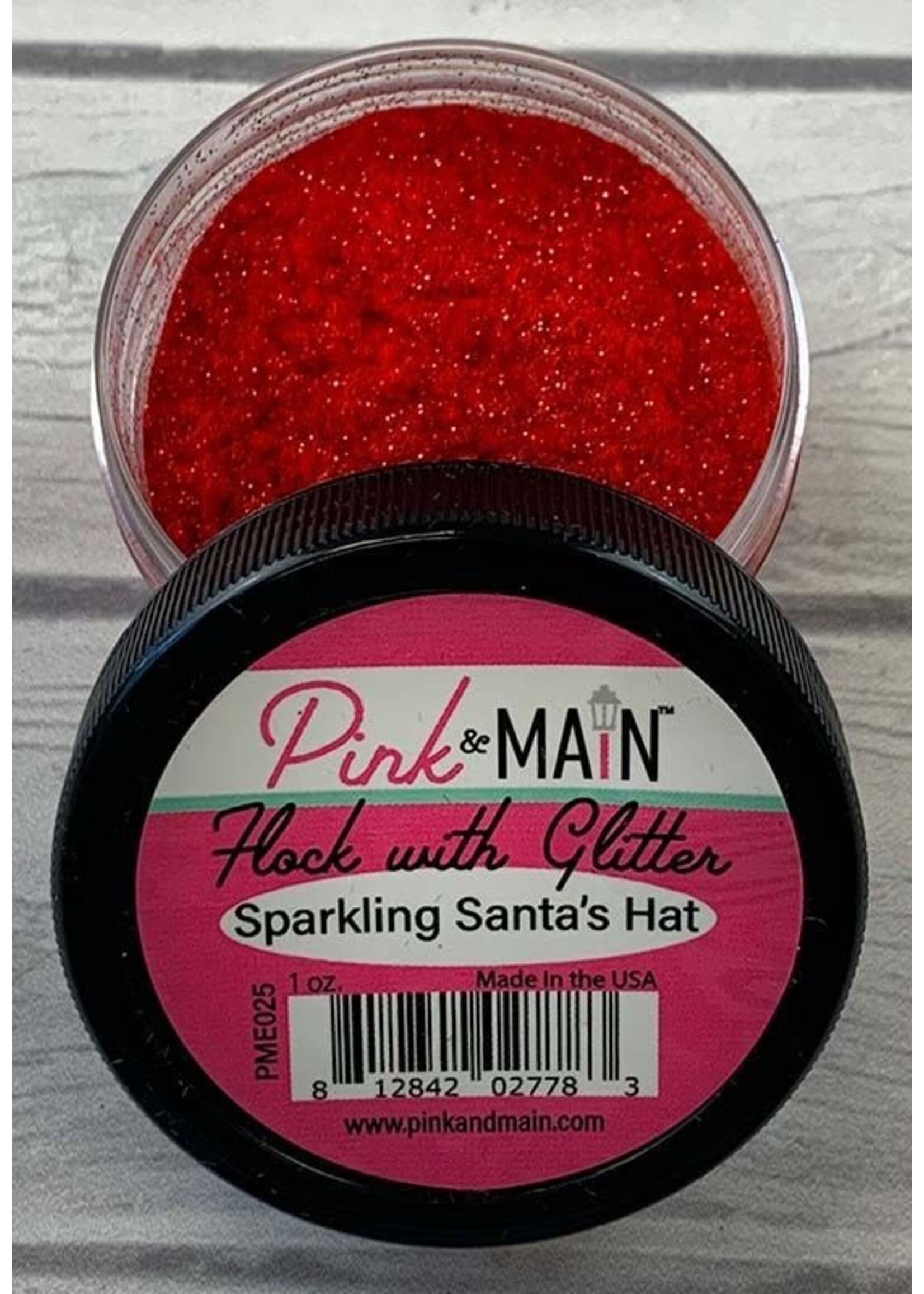 Pink & Main Pink & Main Flock with Glitter, Sparkling Santa's Hat