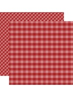 Echo Park Echo Park 12x12 Dots & Stripes Gingham, Red Gingham