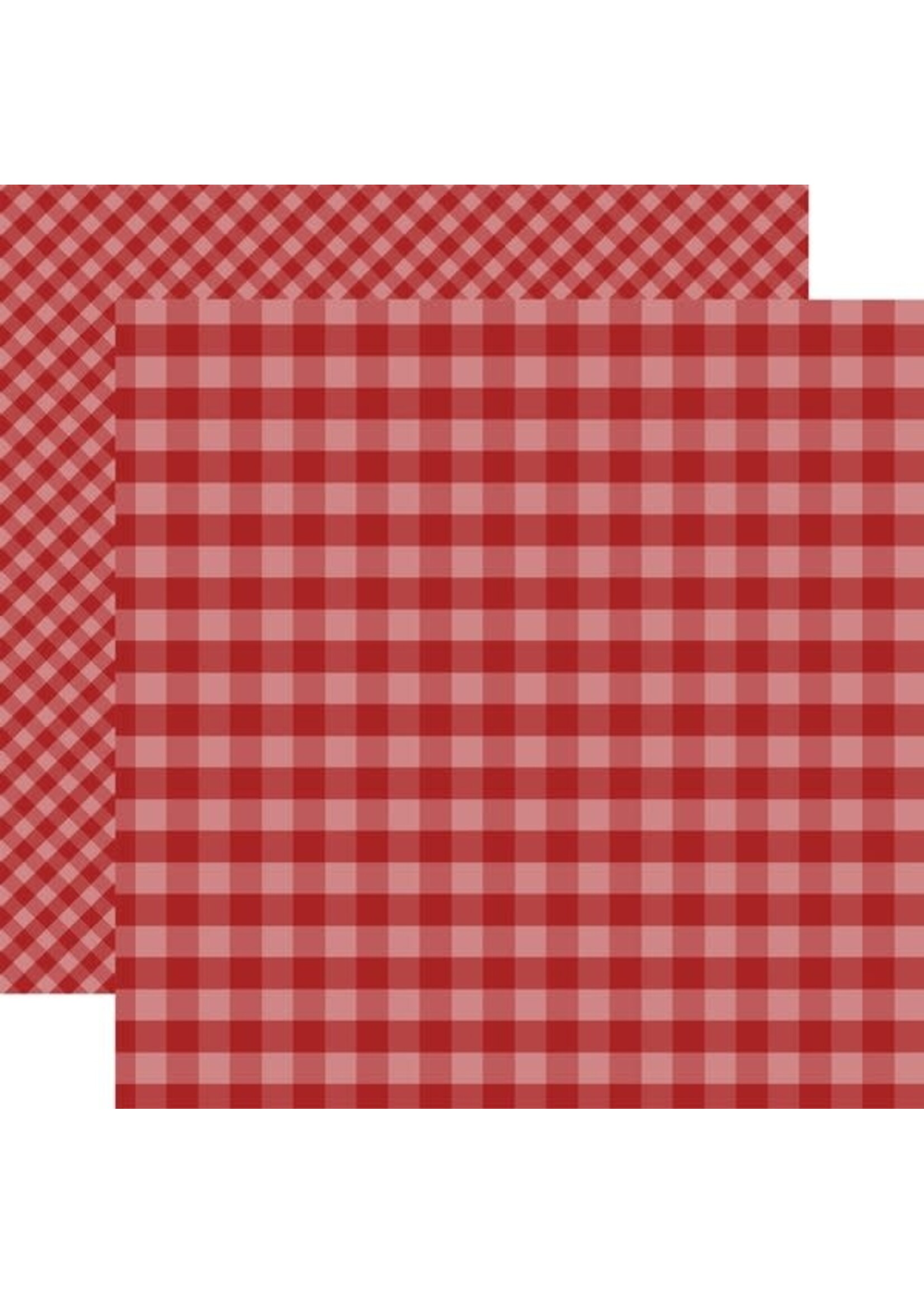 Echo Park Echo Park 12x12 Dots & Stripes Gingham, Red Gingham