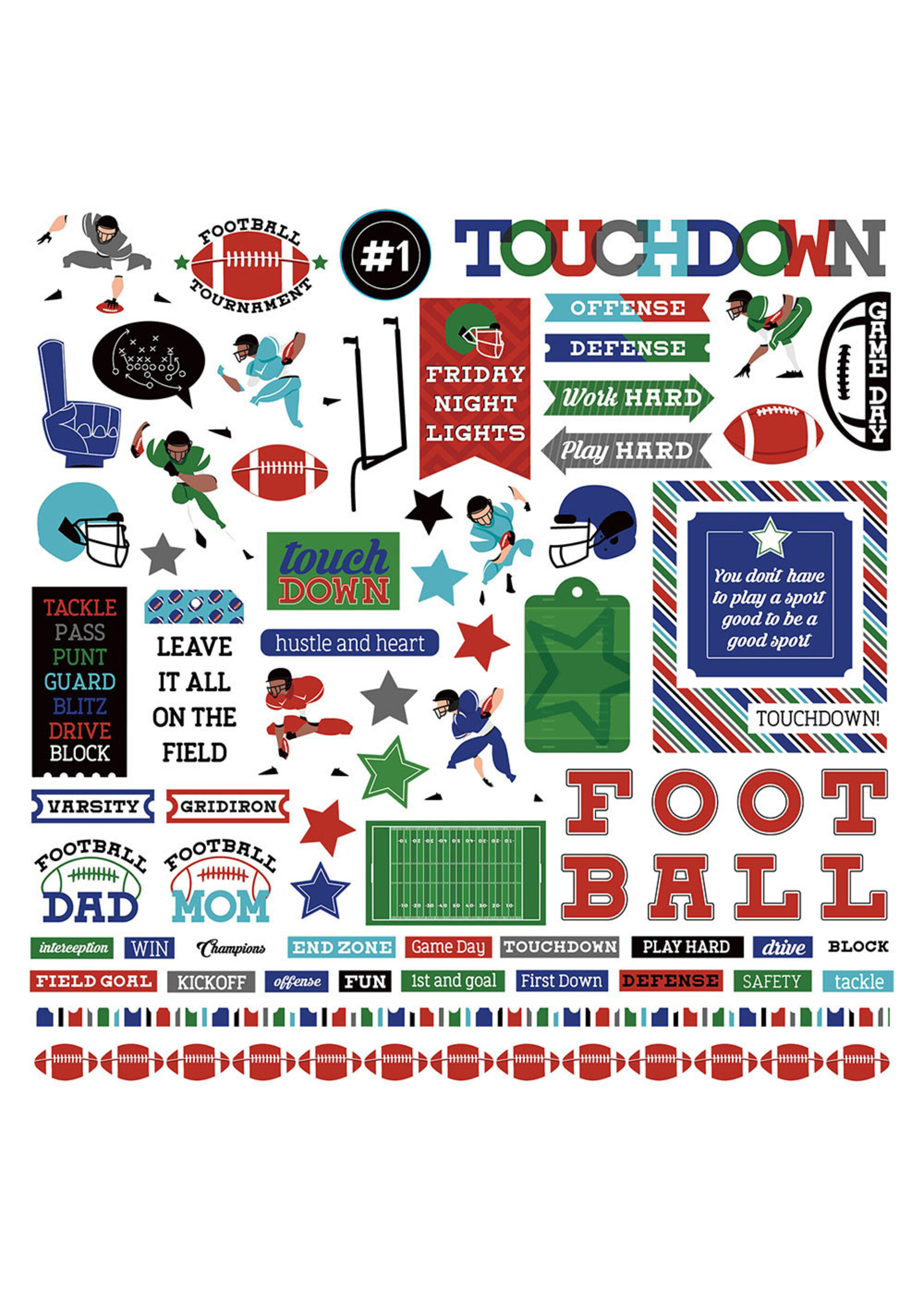 PhotoPlay PhotoPlay 12x12 Element Stickers, Football