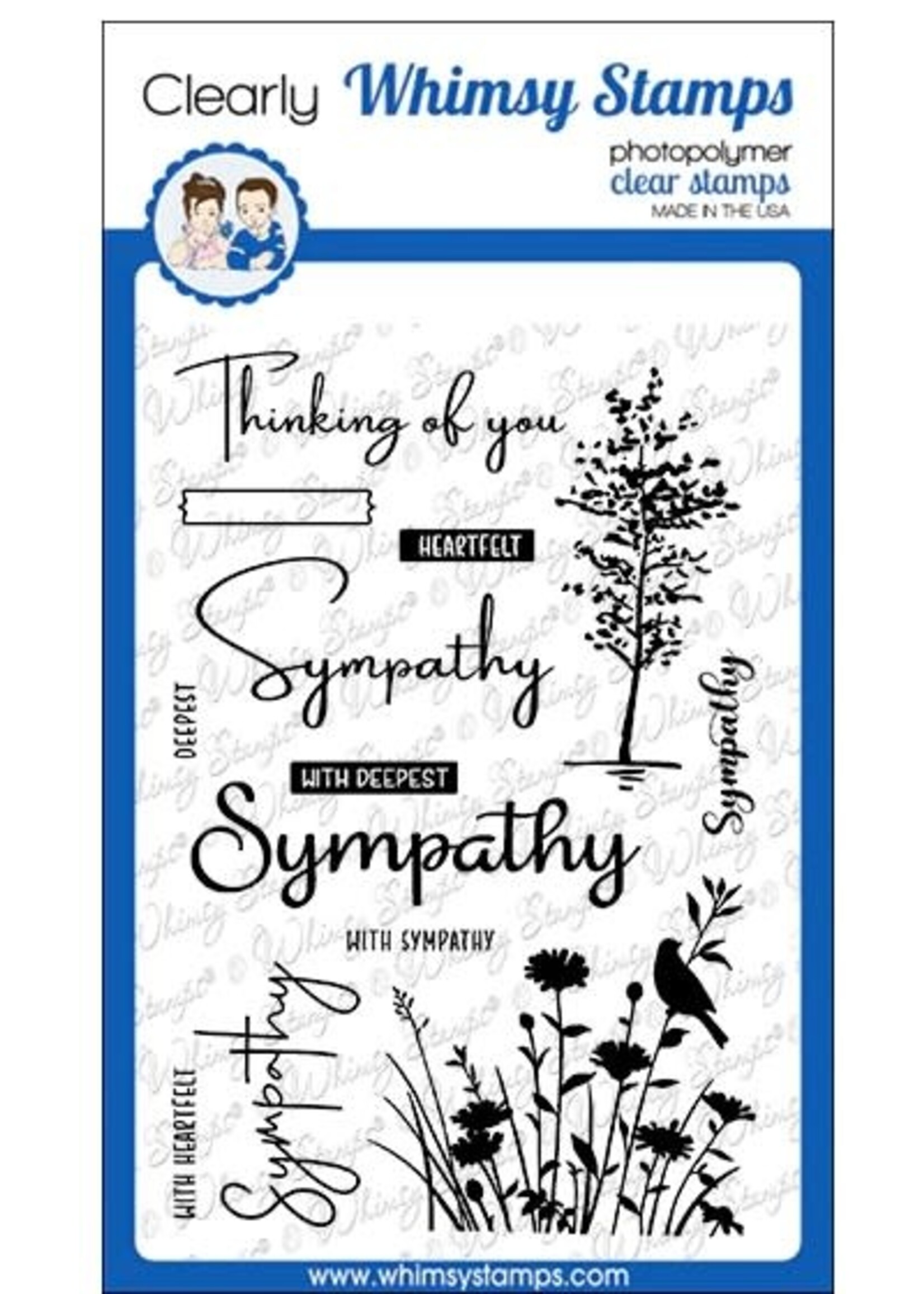 Whimsy Stamps Whimpsy Stamp & Die Bundle, Sympathy Silhouette