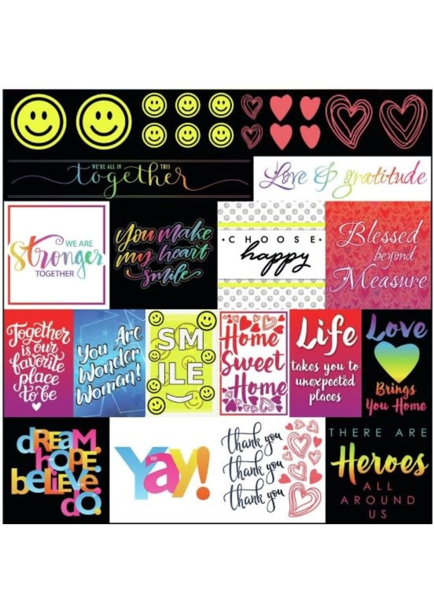 Reminisce Reminisce 12x12 Die Cut Stickers, Love Of Gratitude