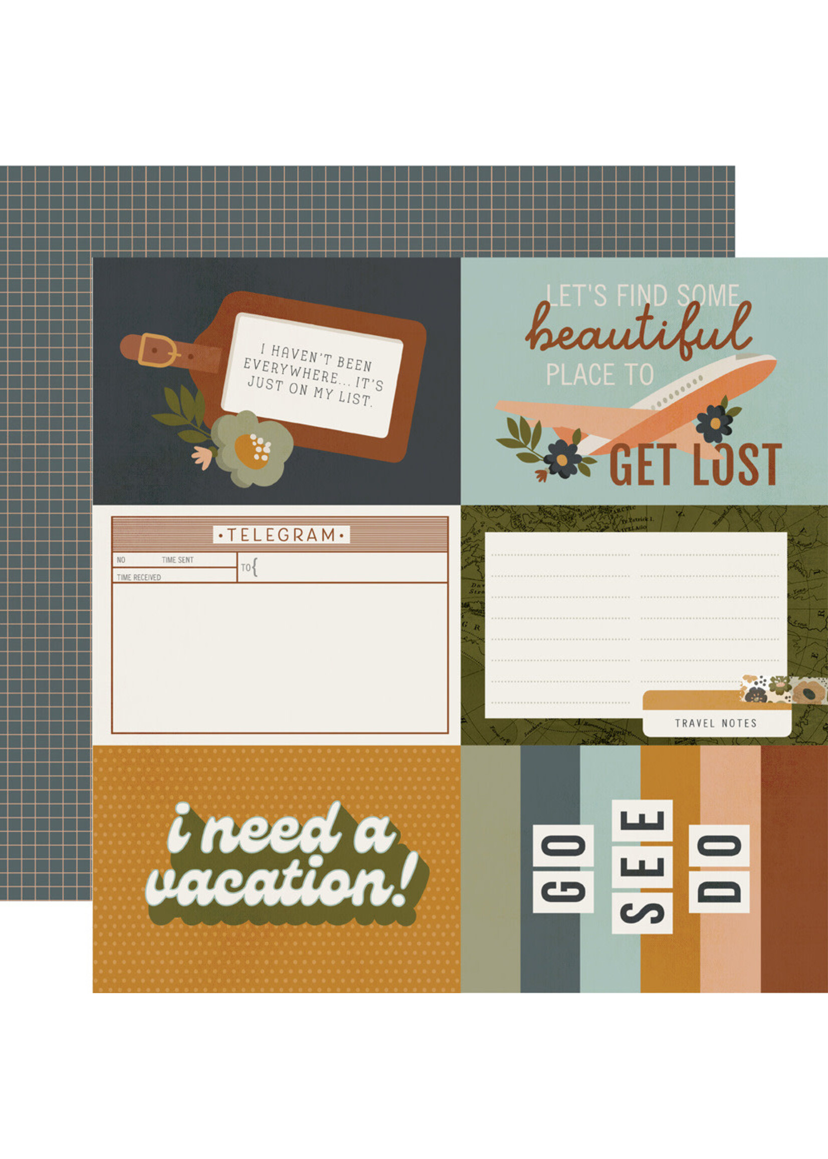 Simple Stories SS 12x12, Here & There 4x6 Elements