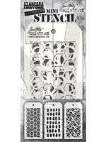 Stampers Anonymous Tim Holtz Mini Stencils, Set 55