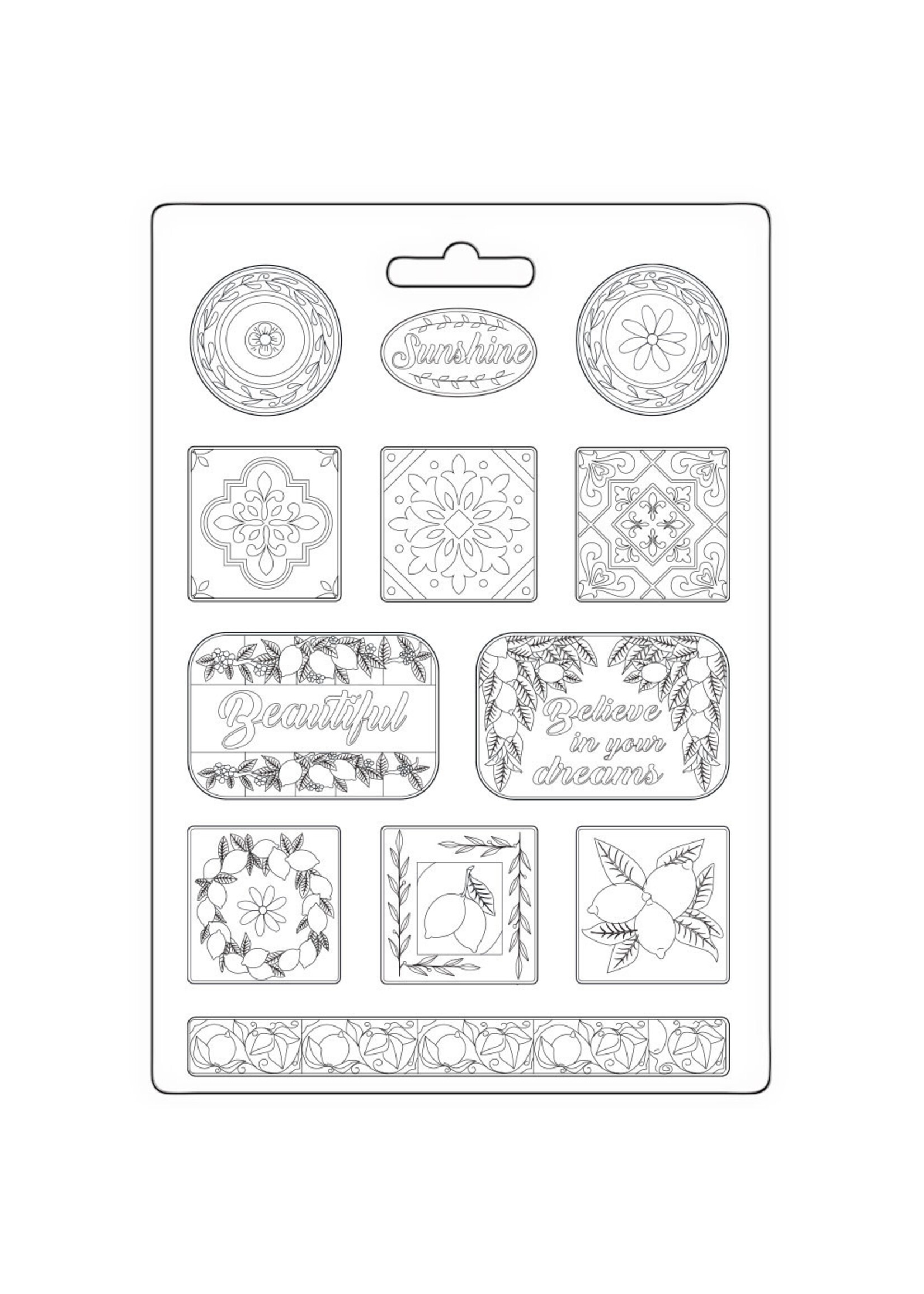 Stamperia Stamperia A4 Soft Mould, Blue Dream - Plates