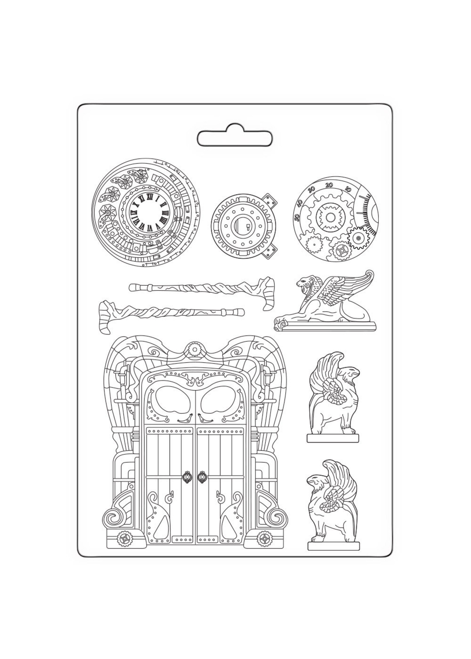 Stamperia Stamperia A4 Soft Mould, Magic Forest - Door & Elements