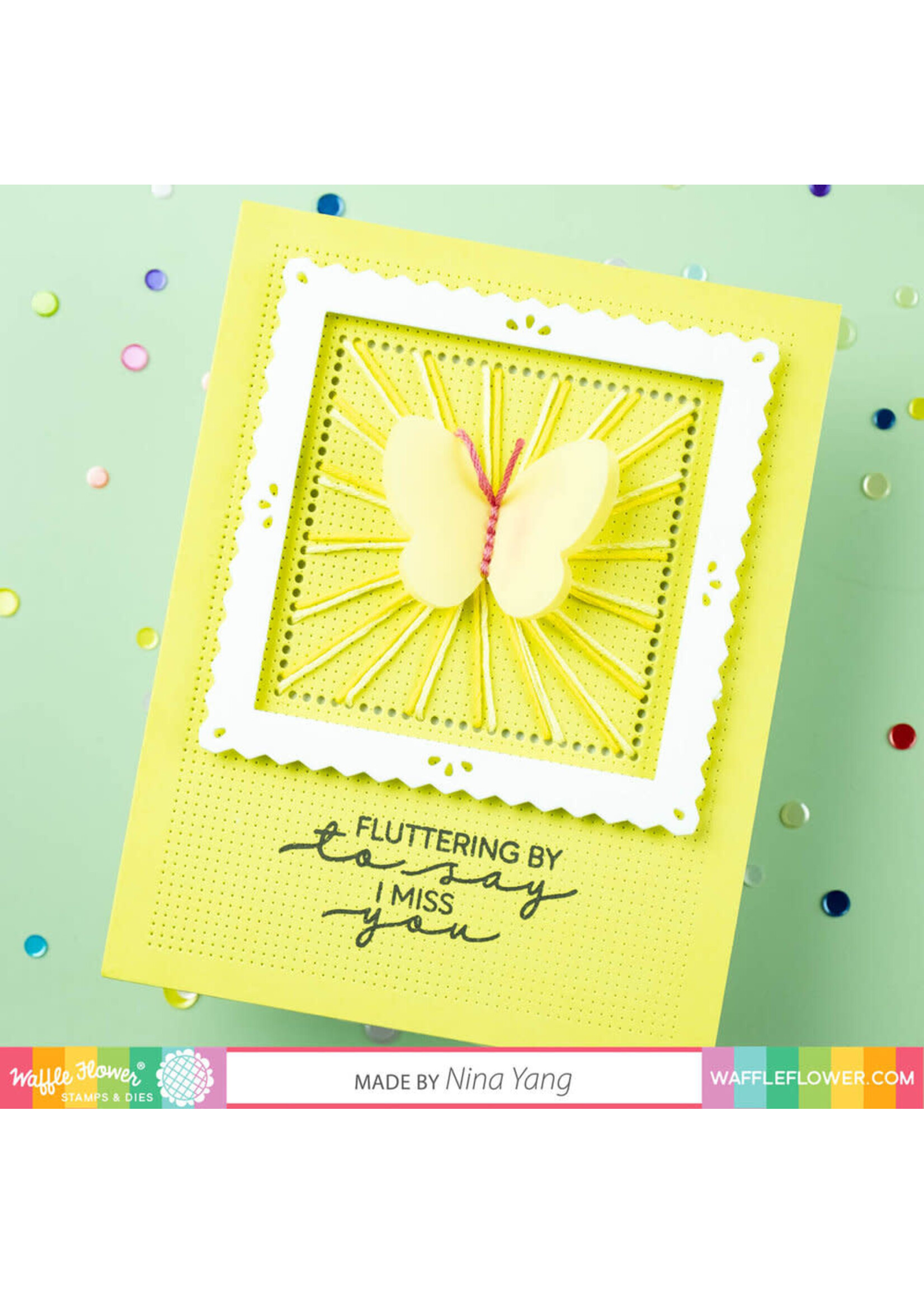 Waffle Flower Nesting Dies, Dotted Squares