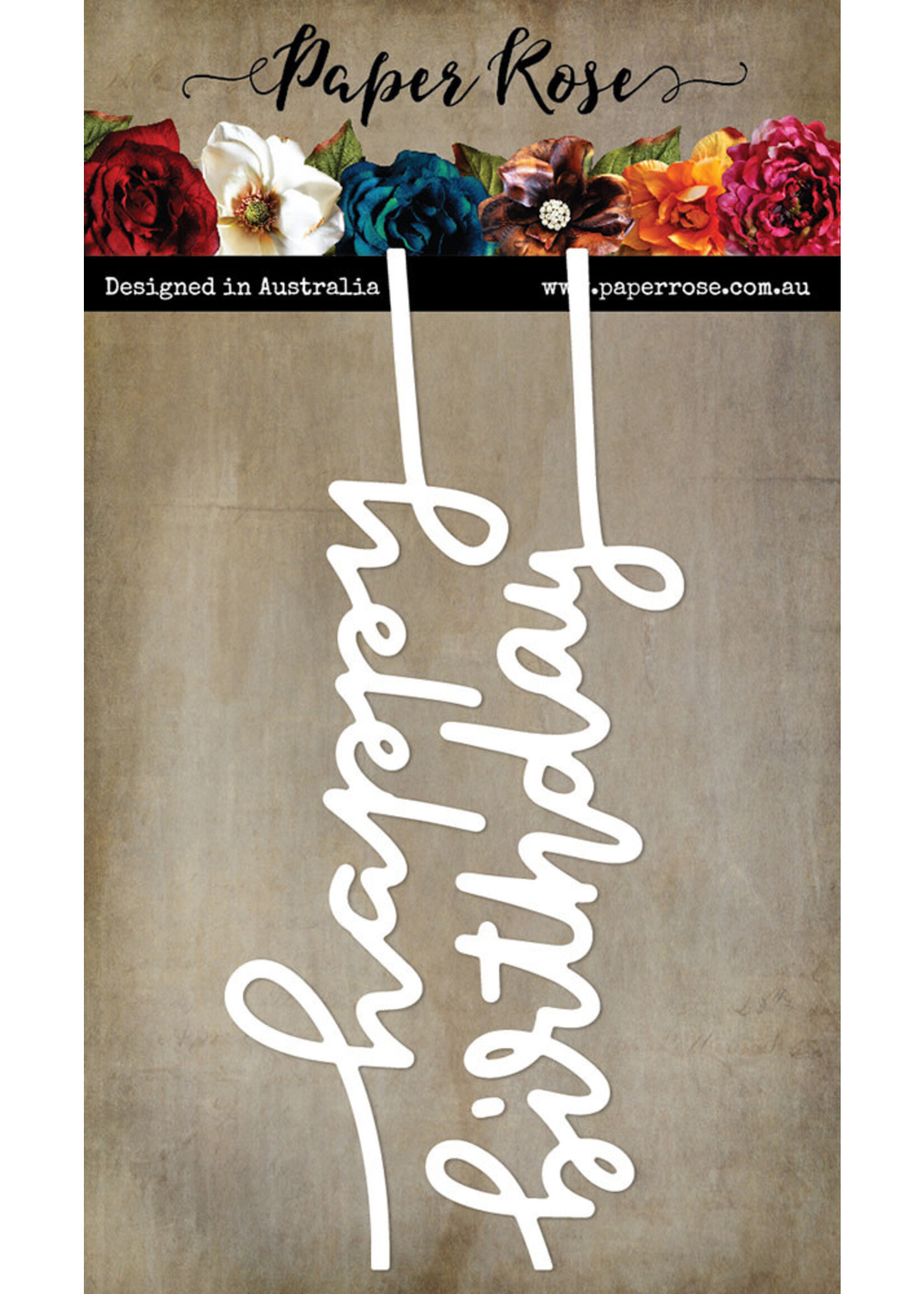 Paper Rose Paper Rose Slimline Die, Happy Birthday