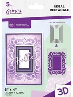 Crafter's Companion 3D Embossing Folder & Dies, Regal Rectangle