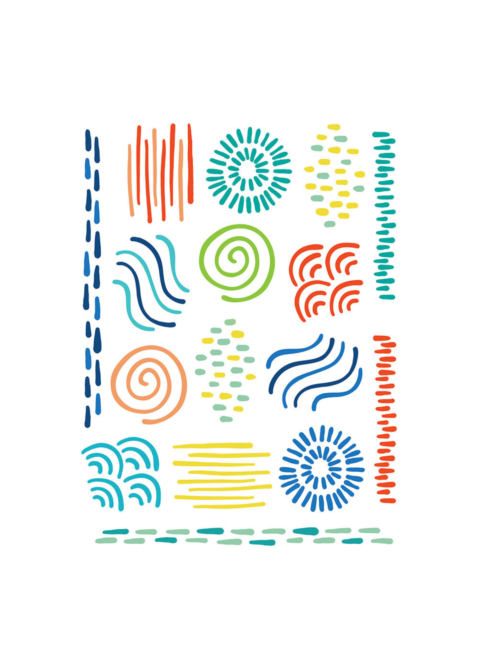 Hero Arts Hero Arts Rub-On Transfers, Colorful Doodles