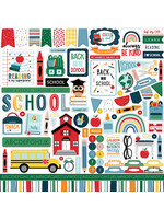 Echo Park Echo Park 12x12 Element Sticker Sheet, First Day of School