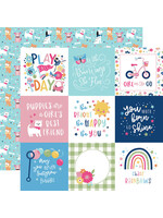 Echo Park Echo Park 12x12 Play all Day Girl, 4x4 Journaling Cards