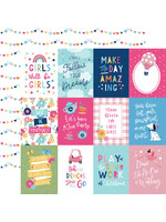 Echo Park Echo Park 12x12 Play all Day Girl, 3x4 Journaling Cards