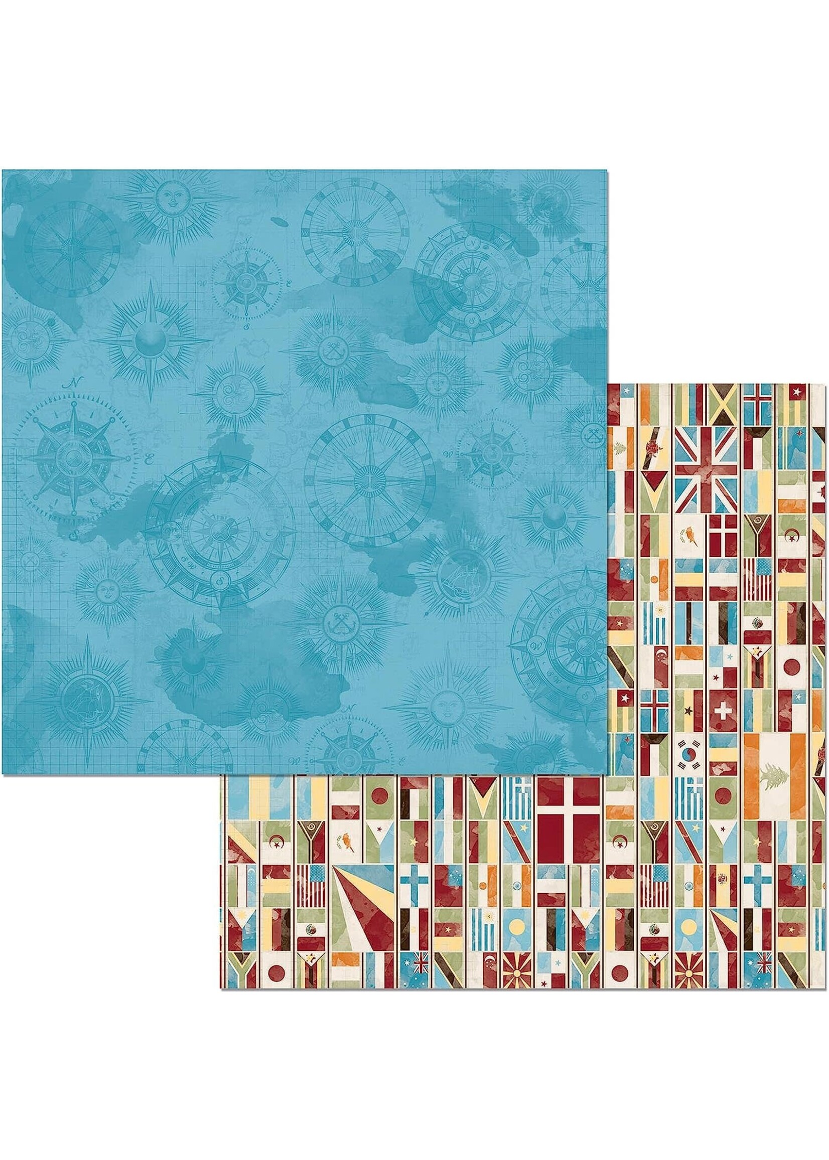 Bo Bunny 12x12 Paper World Traveller, Oceans