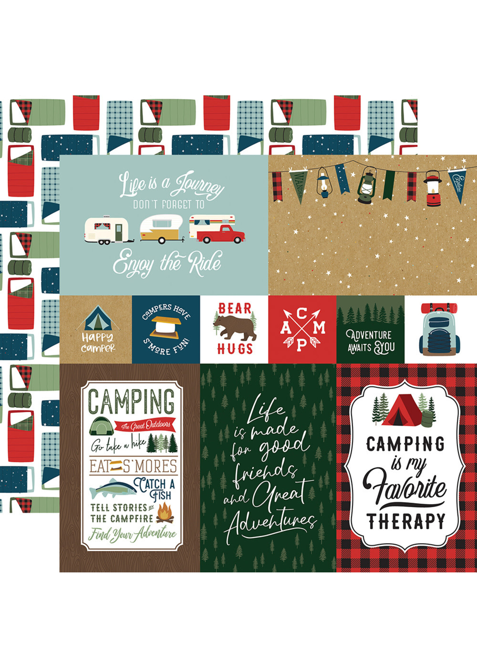 Echo Park Echo Park 12x12 Lets Go Camping, 4x6 Journaling Cards