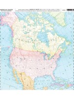 American Crafts AC 12x12 The Colour of Memories, North American Map