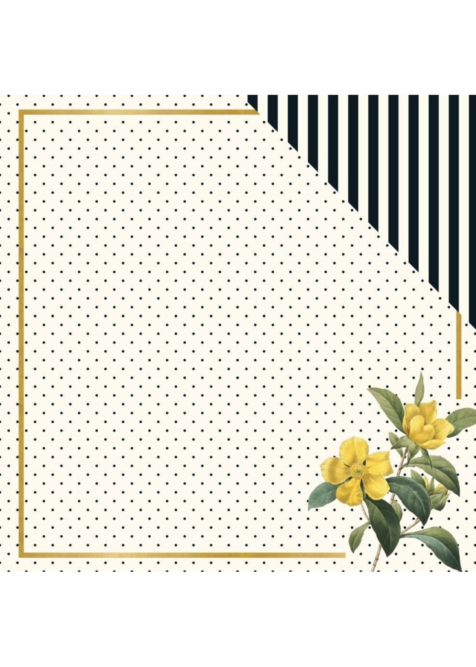 MME 12x12 In Bloom, Flora Gold Foil