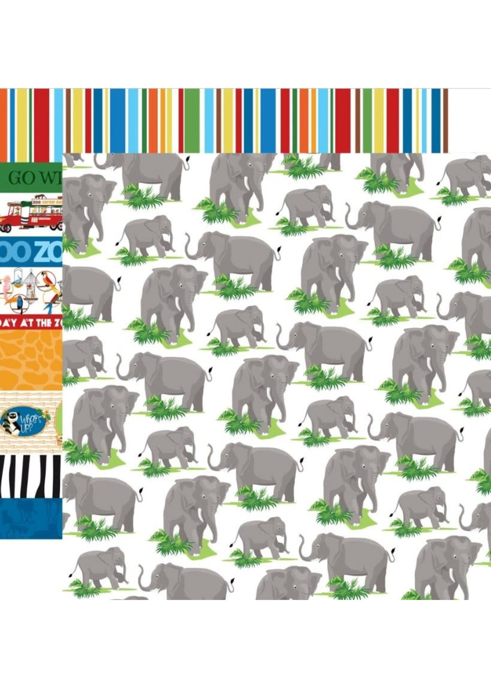 Carta Bella Carta Bella 12x12 Zoo Adventure, Elephants