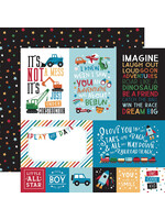 Echo Park Echo Park 12x12 Play all Day Boy, 4x6 Journaling Card