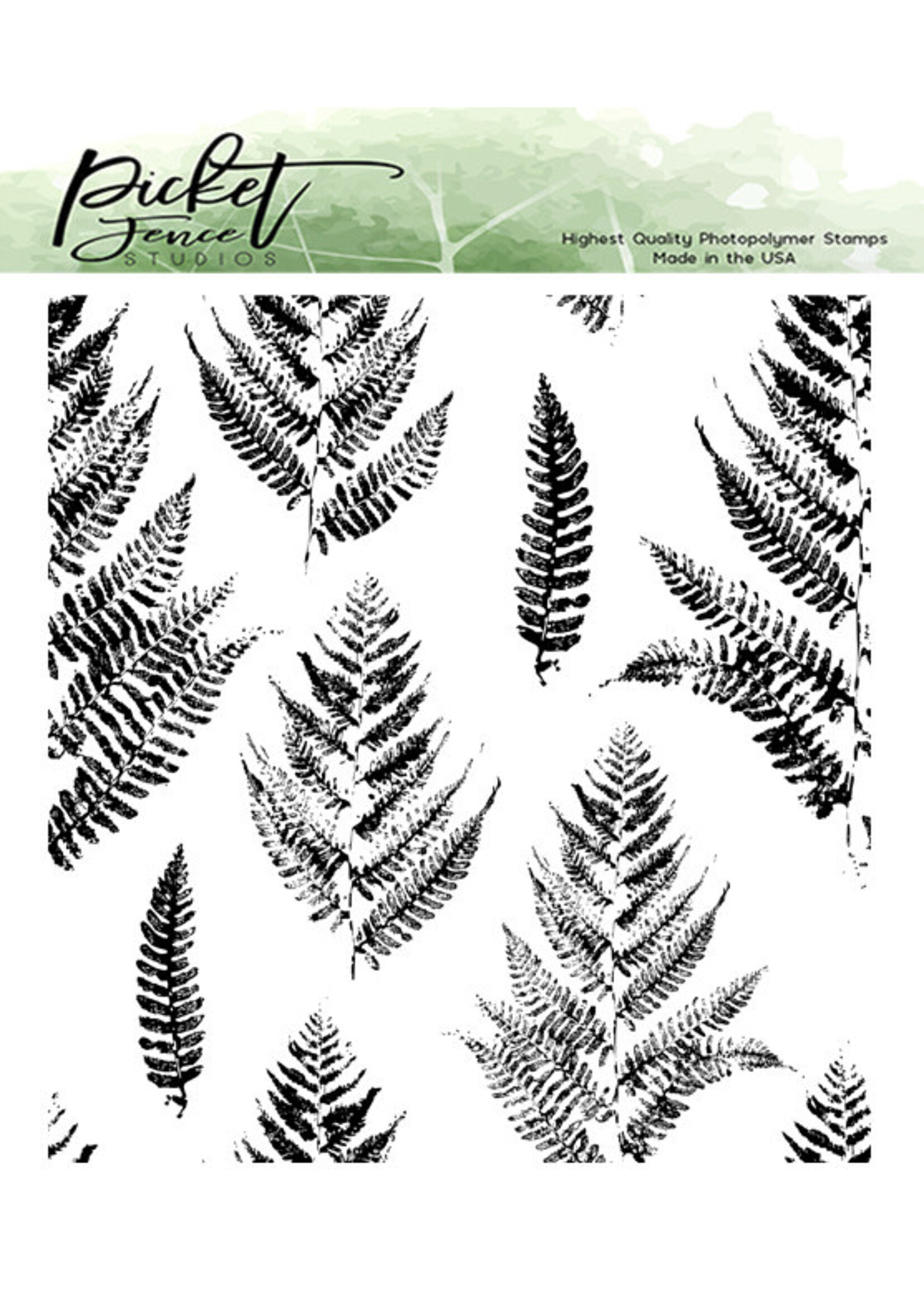 Picket Fence Studios Picket Fence Stamp, Grunge Foliage