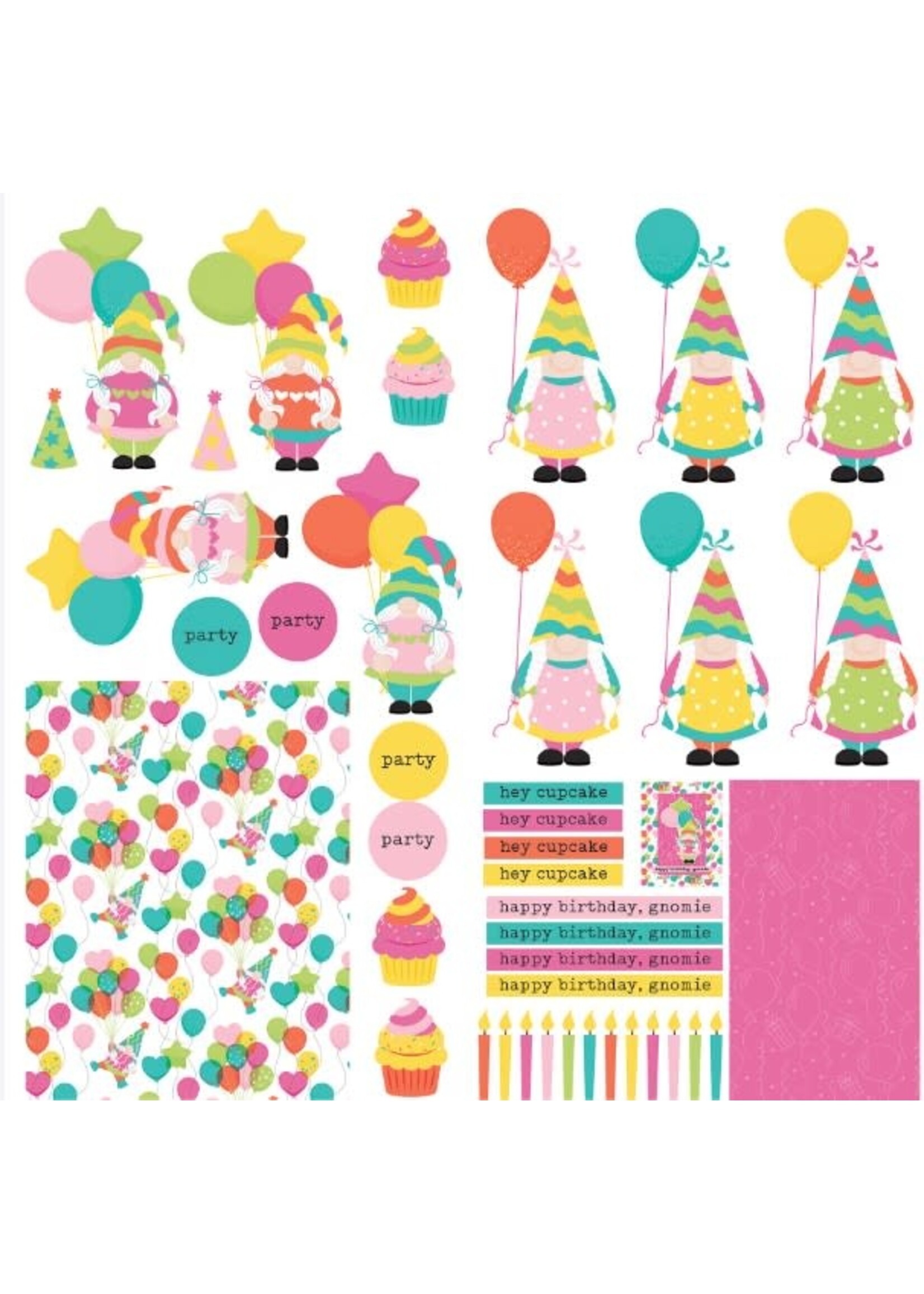 PhotoPlay PhotoPlay 12x12 Tulas Birthday Party, Die Paper 2437