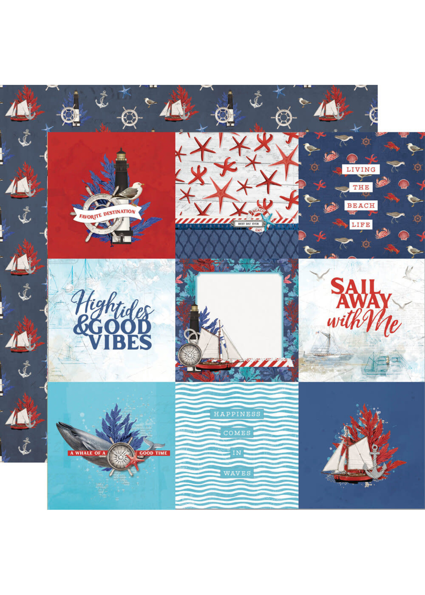 Simple Stories Simple Stories 12x12 SV Vintage Seas, 4x4 Elements