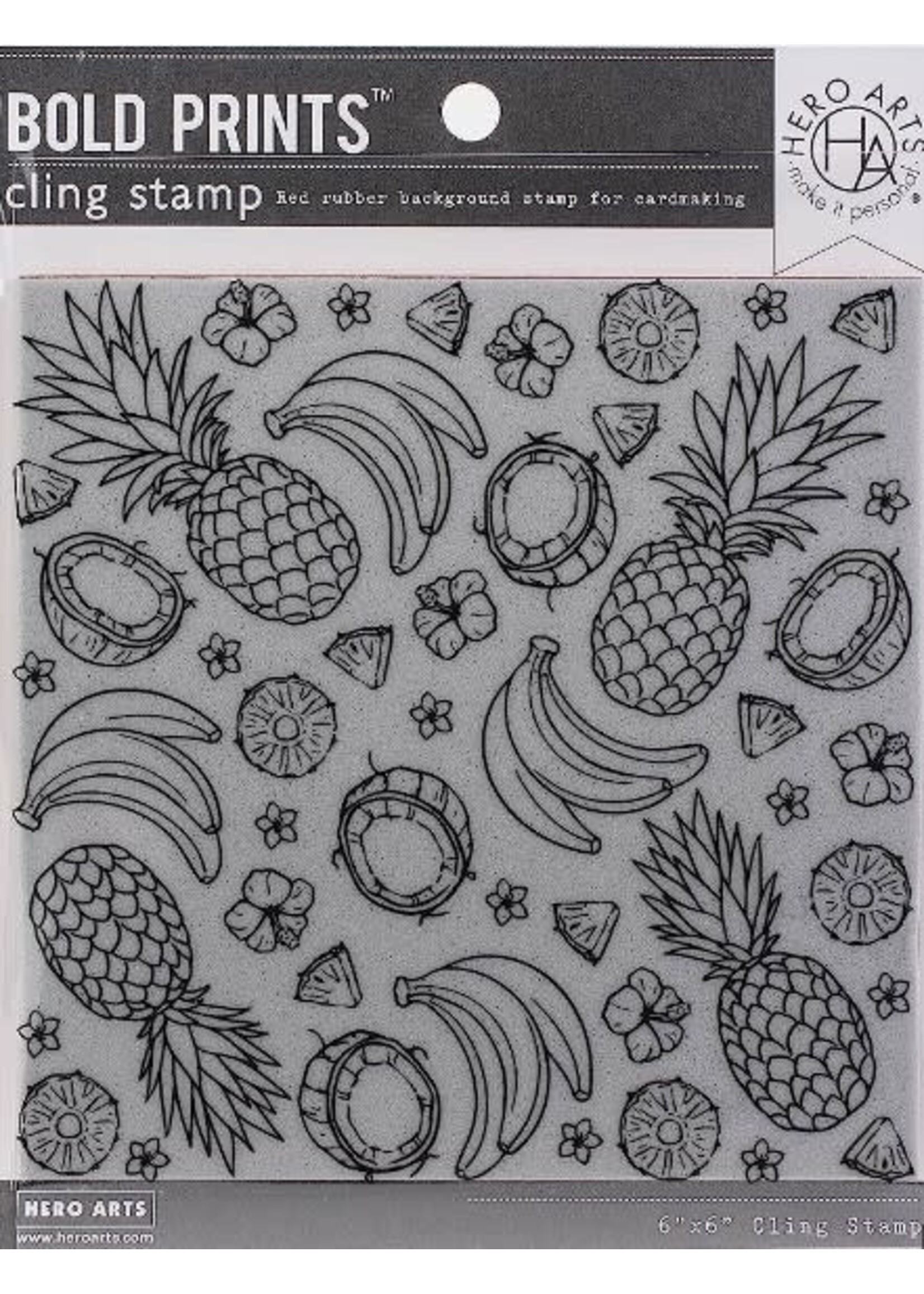 Hero Arts Hero Arts Bold Cling Stamp, CG837 Island Fruits