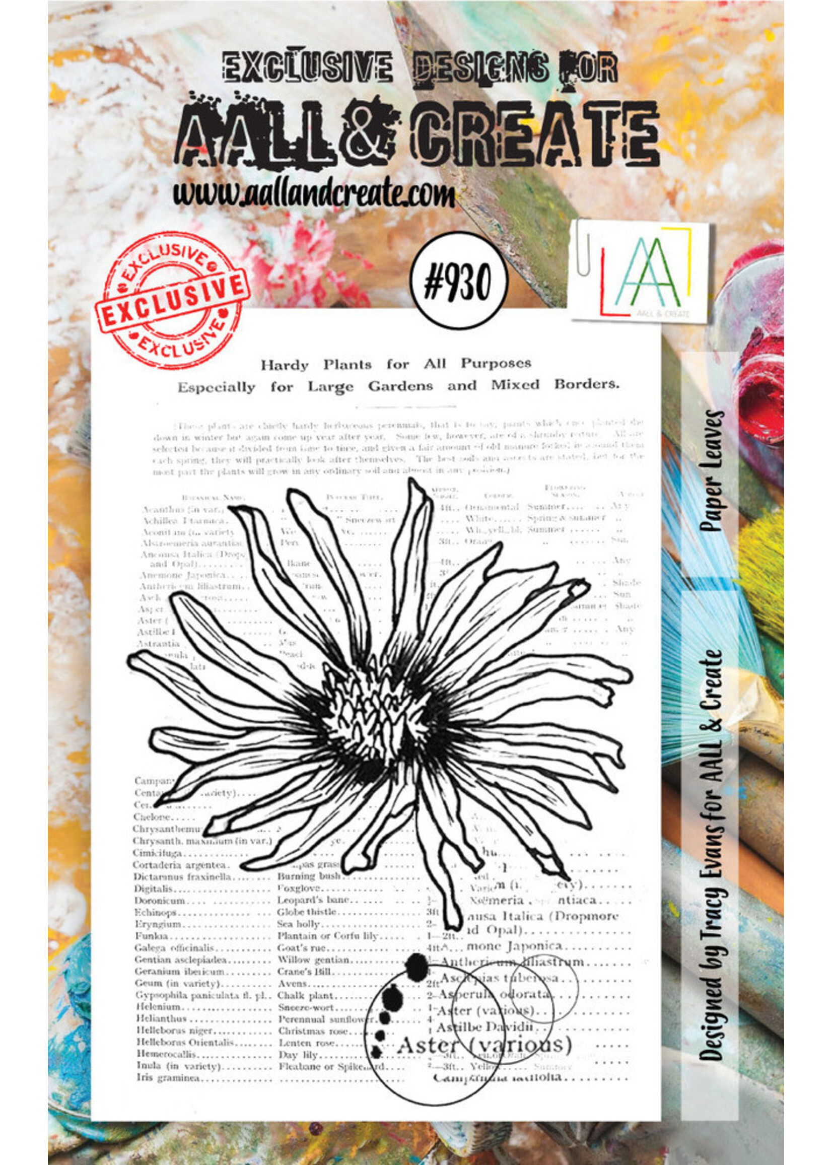 Aall & Create Stamp, #930 Paper Leaves