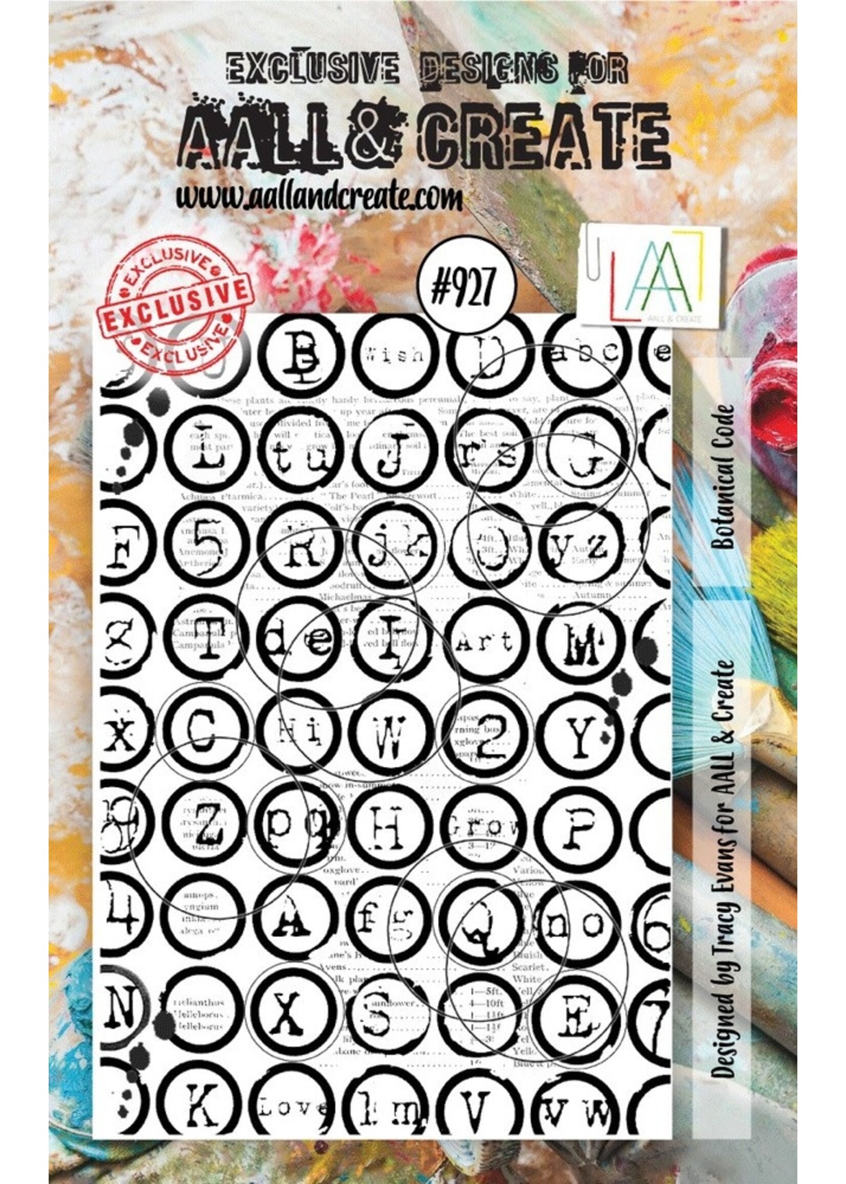 Aall & Create Stamp, #927 Botanical Code