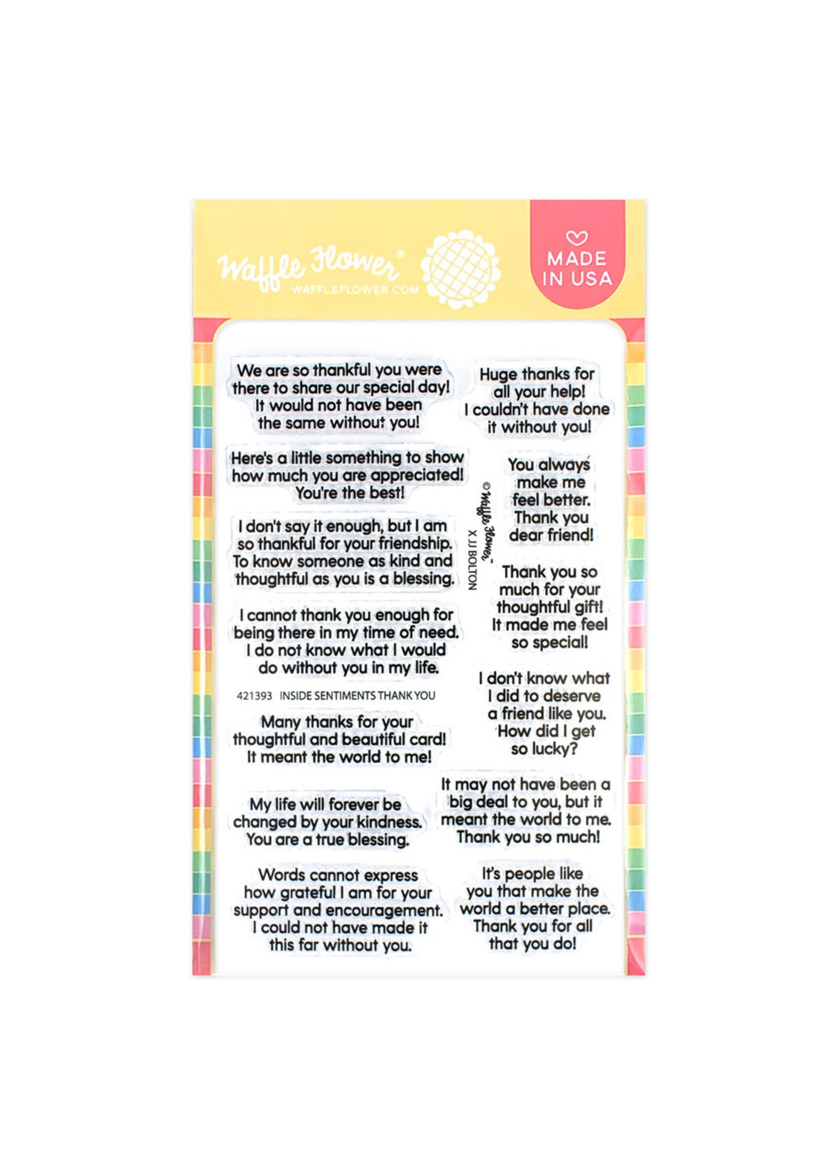 Waffle Flower Waffle Flower Stamp, Inside Sentiment Thank You