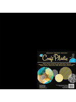 Grafix 12x12 Craft Plastic, Opaque Black (4)