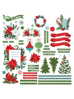 PhotoPlay PhotoPlay 12x12 Card Kit Sticker Sheets, Christmas Garden