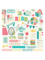 PhotoPlay PhotoPlay 12x12 Element Sticker Sheet, Book Club