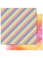 Paper Rose 12x12 Patterned Paper, Rainbow Twirl - D