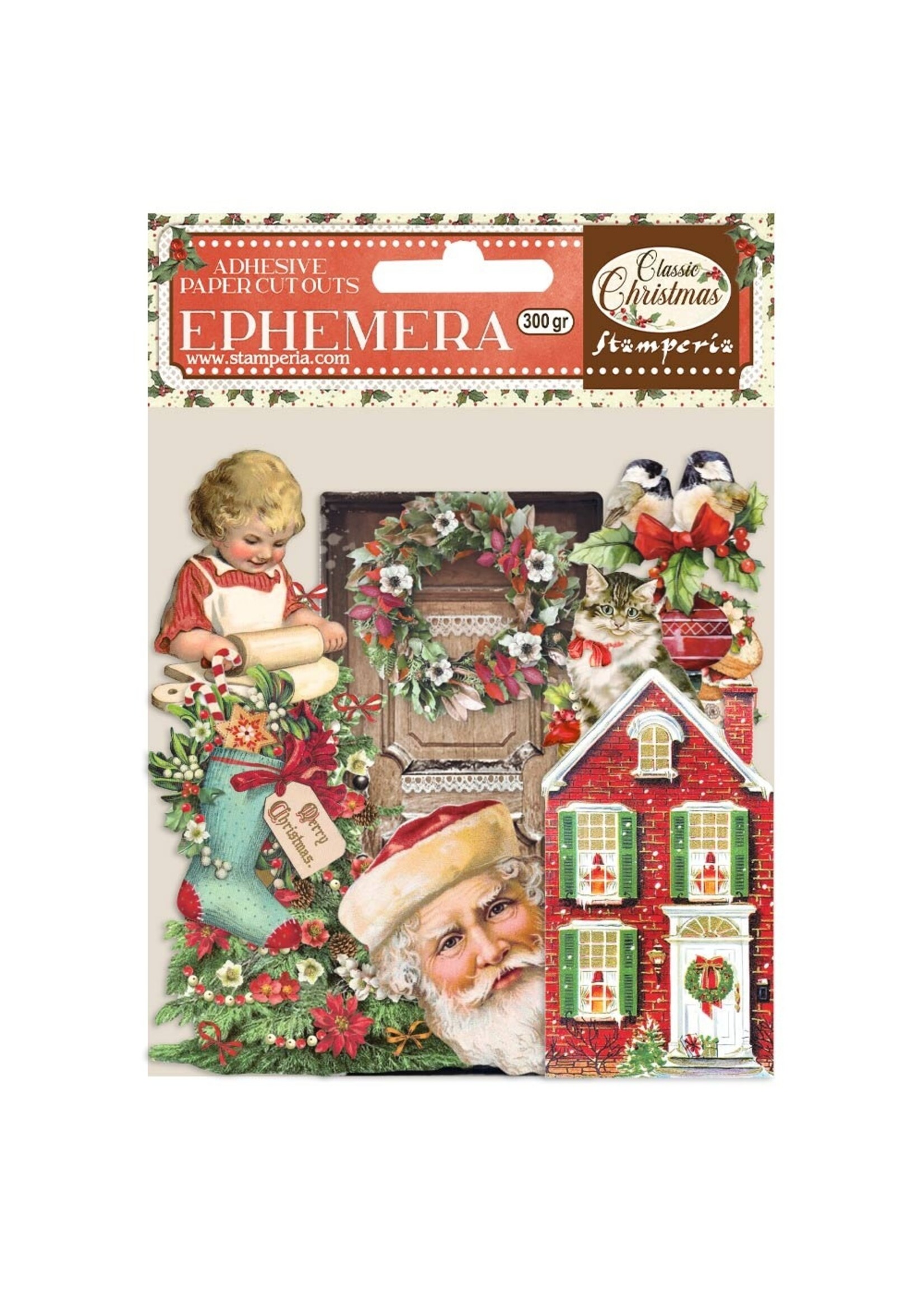 Stamperia Adhesive Ephemera, Classic Christmas
