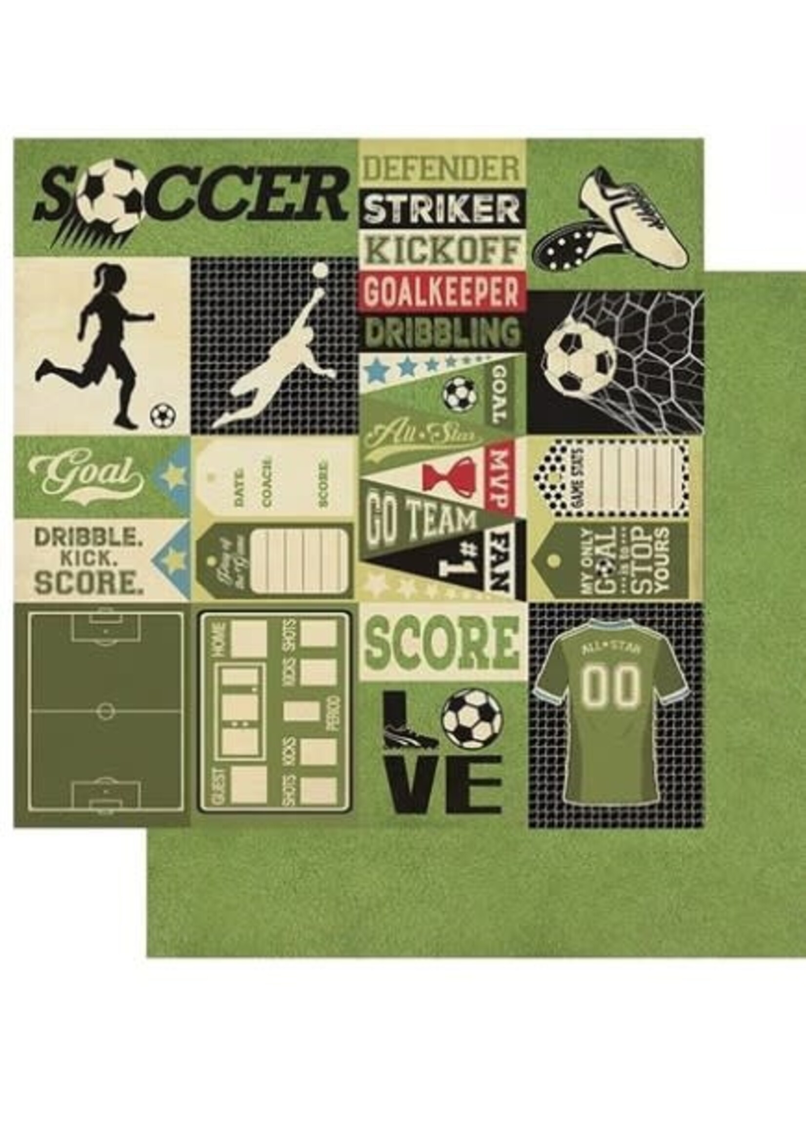 Authentique 12x12  All Star, Soccer Sentiments
