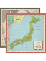 Carta Bella Carta Bella 12x12 Cartography No 2, Japan