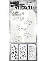 Tim Holtz Mini Stencil, Set 56 (3 pc)