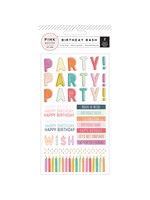 Pink Paislee Rub Ons, Birthday Bash
