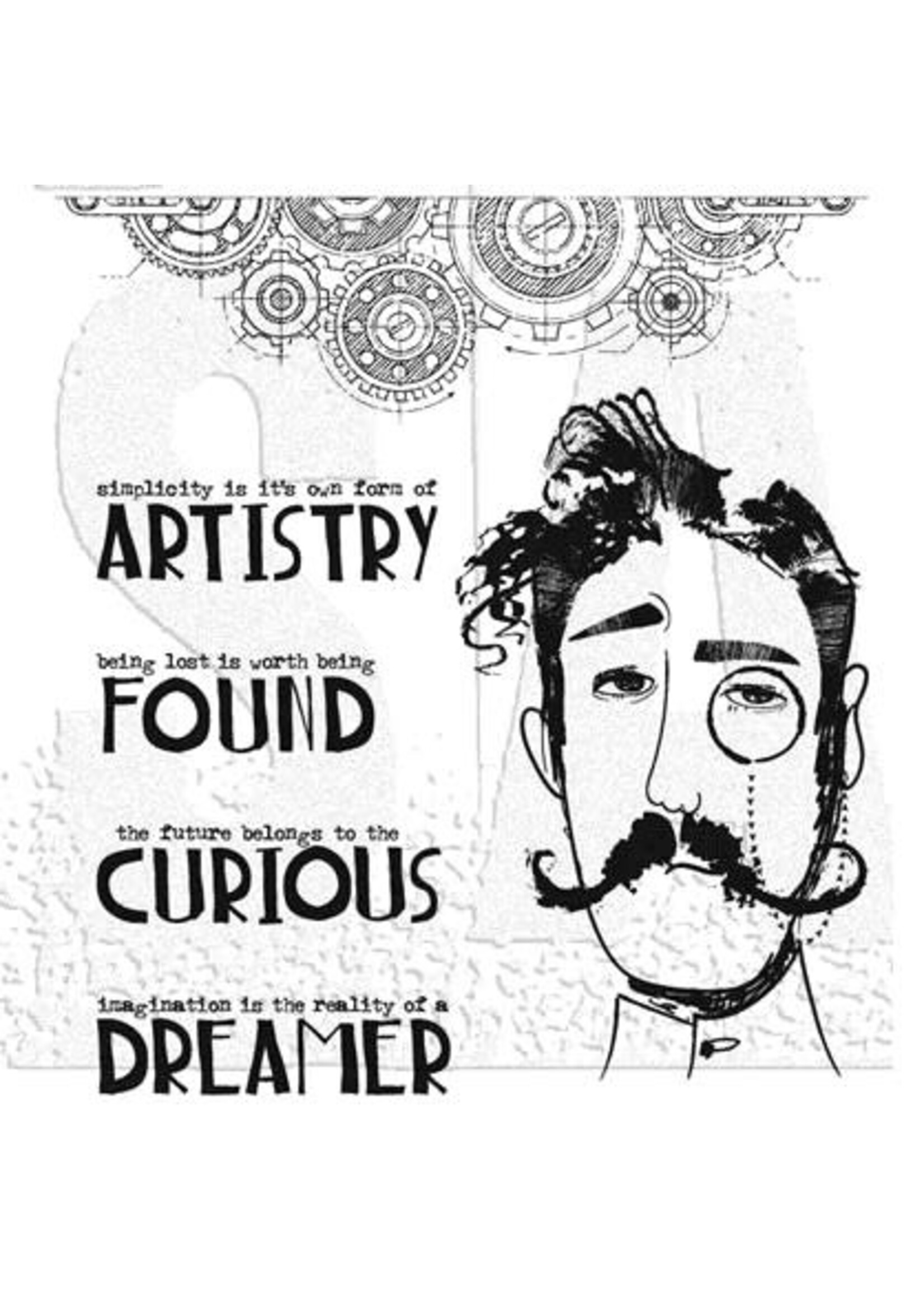 Stampers Anonymous Tim Holtz Cling Stamp, CMS434 Observations