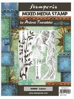 Stamperia Stamperia Cling Stamp, Sir Vagabond in Japan Bamboo