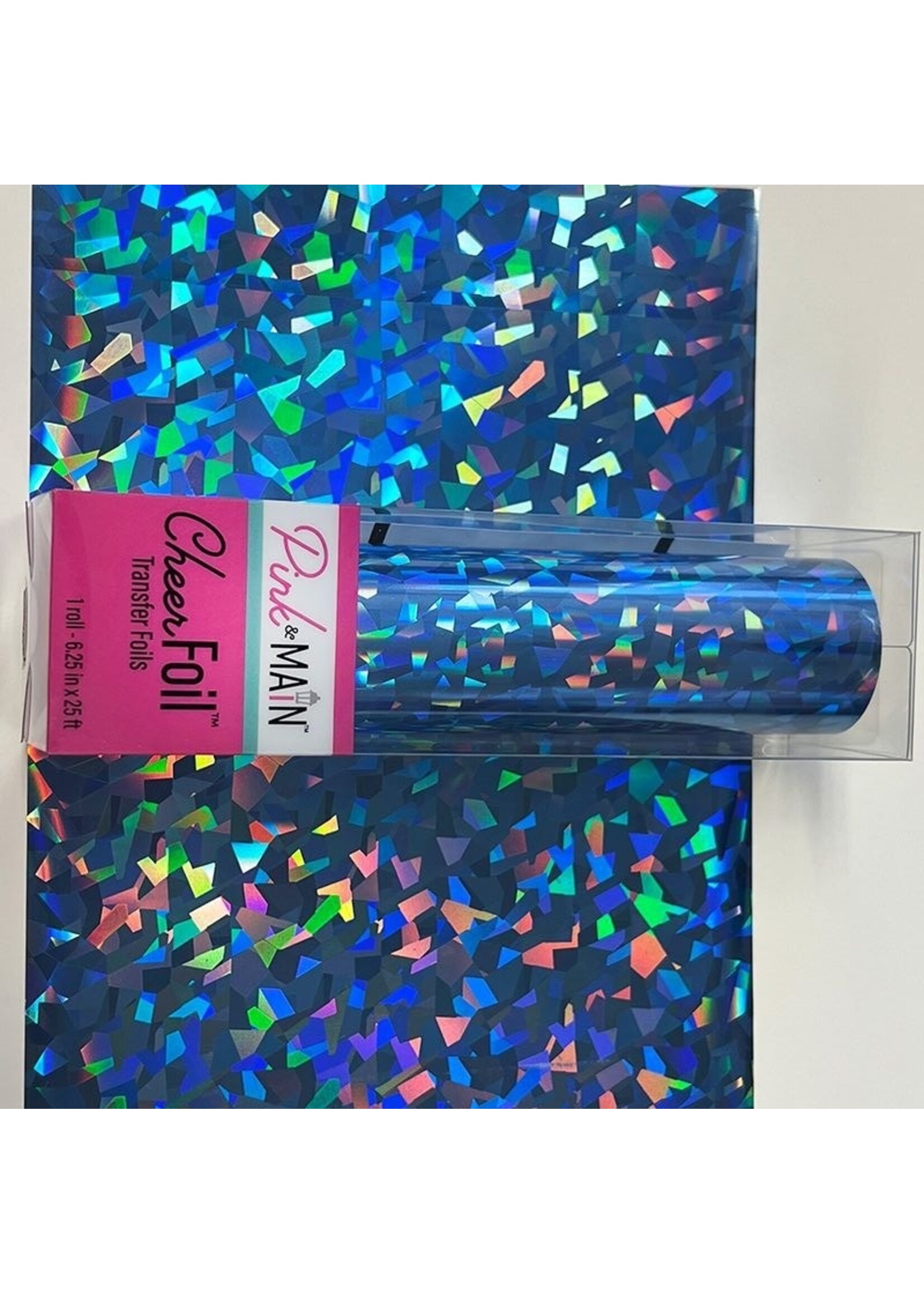 Pink & Main Pink & Main Cheer Foil Transfer Foils, Shattered Blue