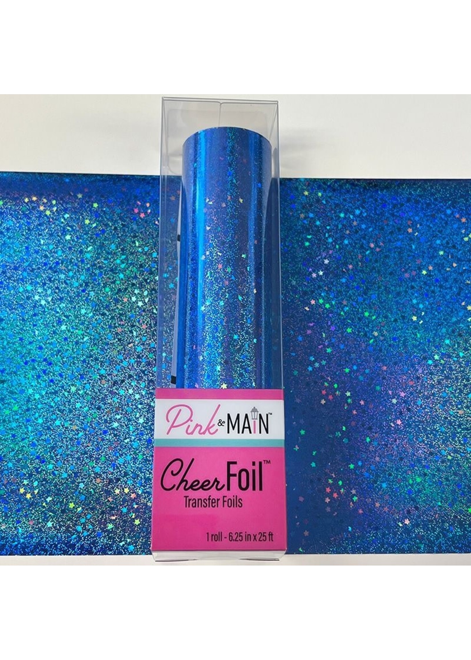 Pink & Main Cheer Foil Transfer Foil, Sparkle Blue
