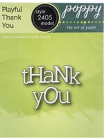 Poppy Stamps Die, Thank You