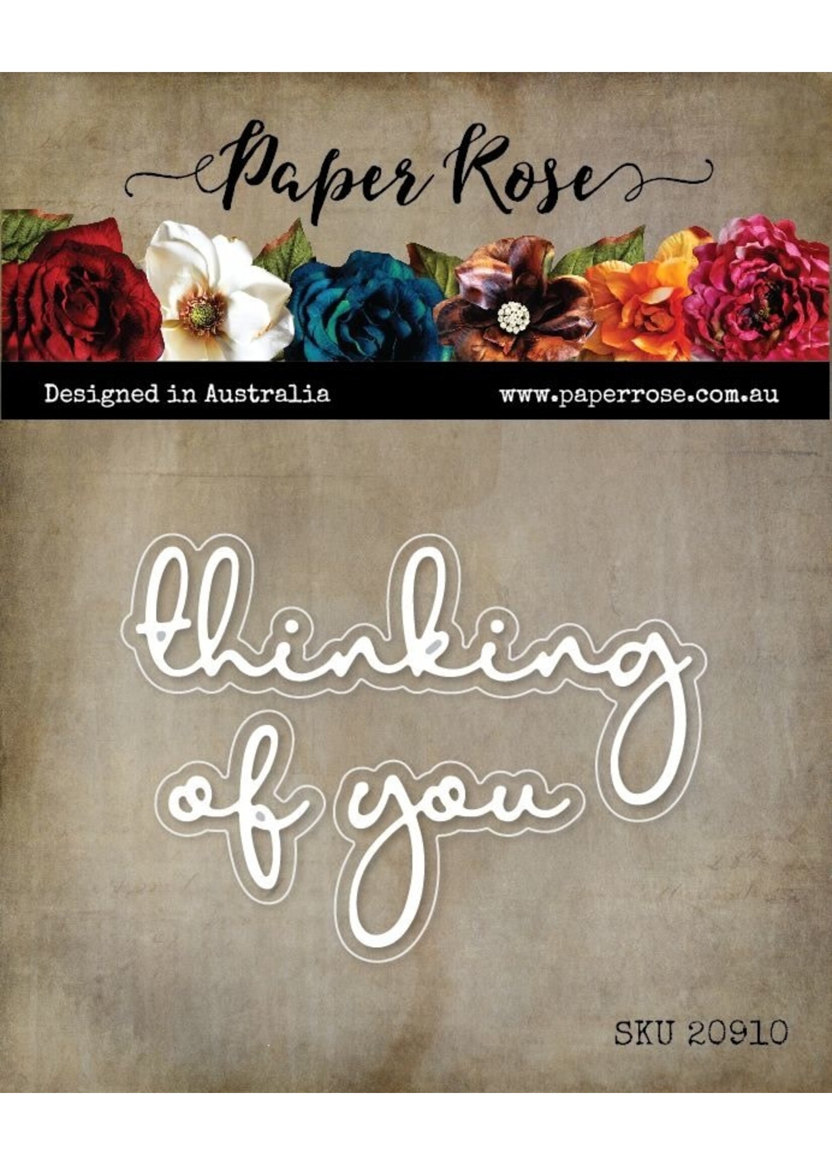 Paper Rose Paper Rose Die, 20910 Thinking Of You Fine Script Layered