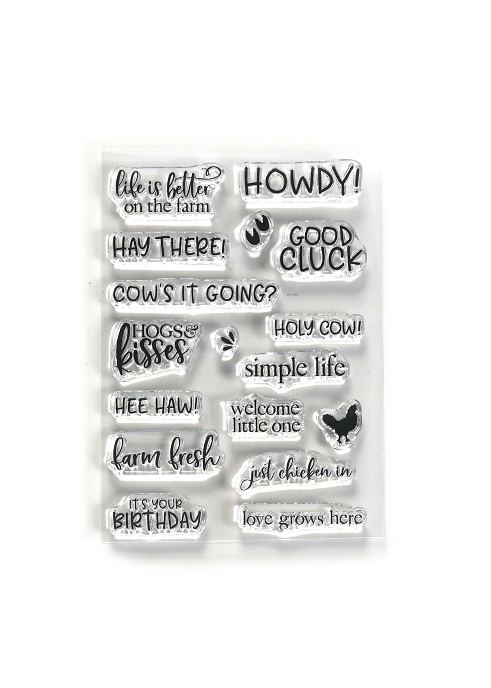 Elizabeth Craft Design ECD Stamp, Life is Better on the Farm