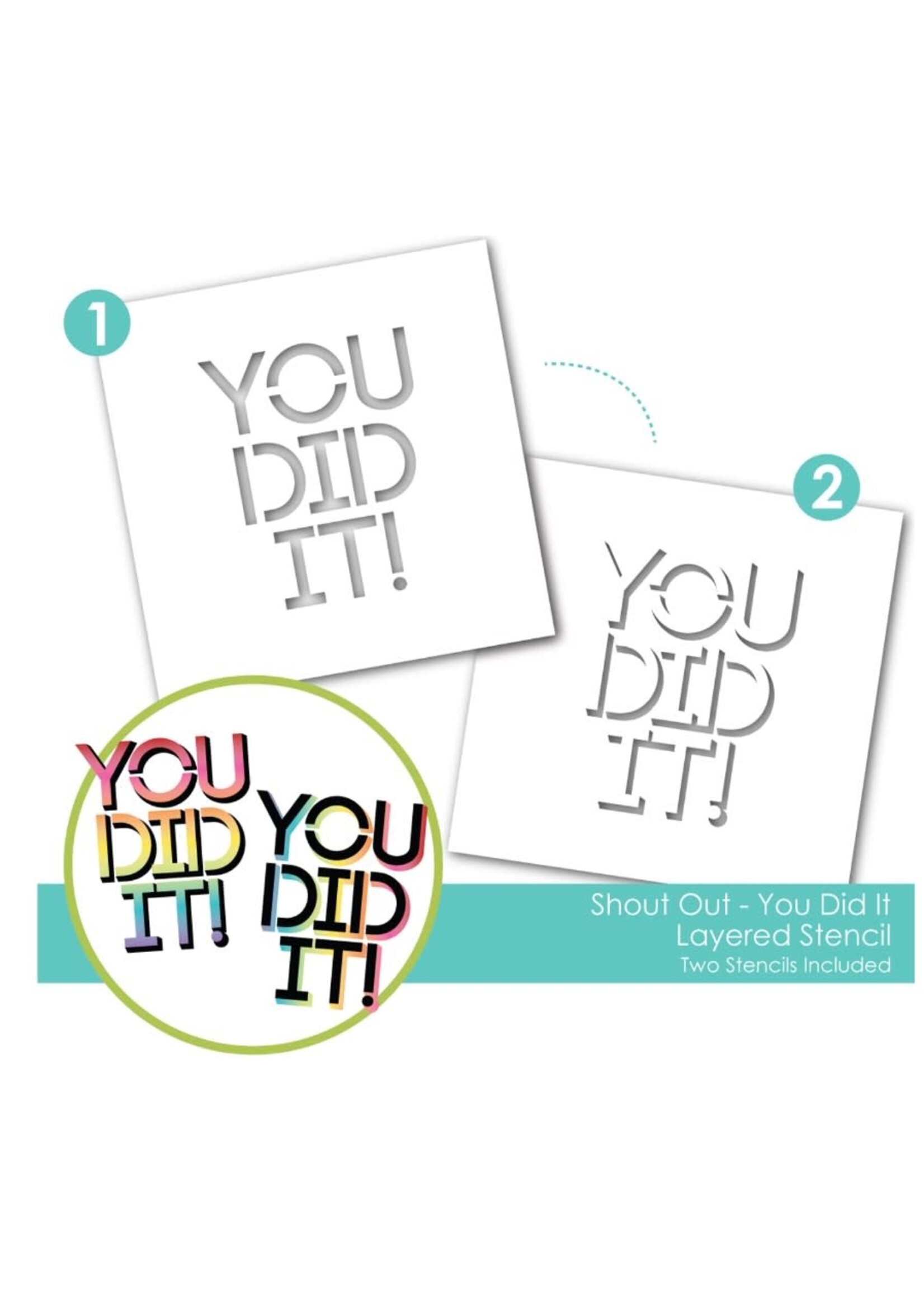 Taylored Expressions Taylored Expressions Die & Stencil , Shout Out - You Did It!