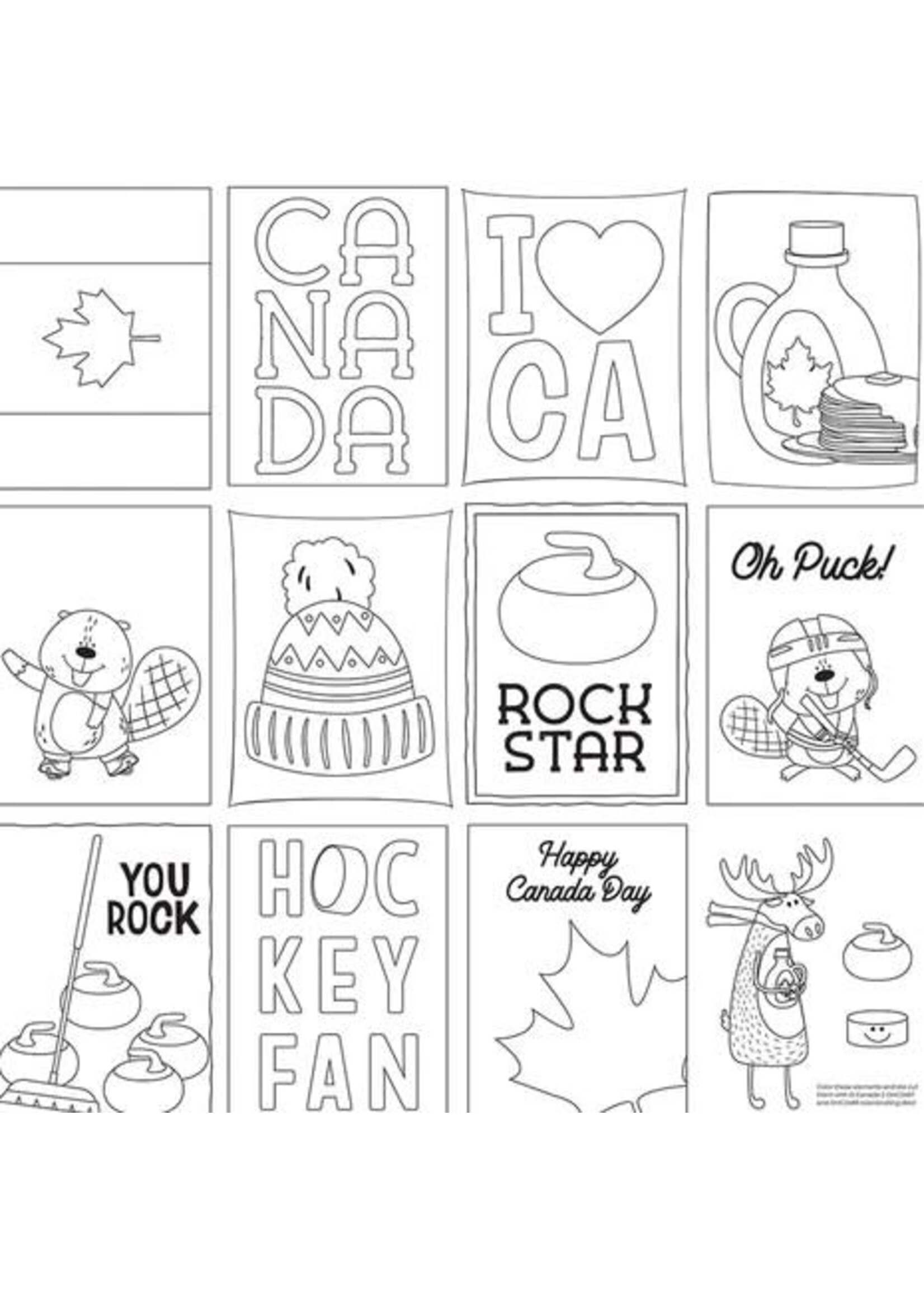 Paper Play 12x12 Paper, O Canada 2  - Color Me